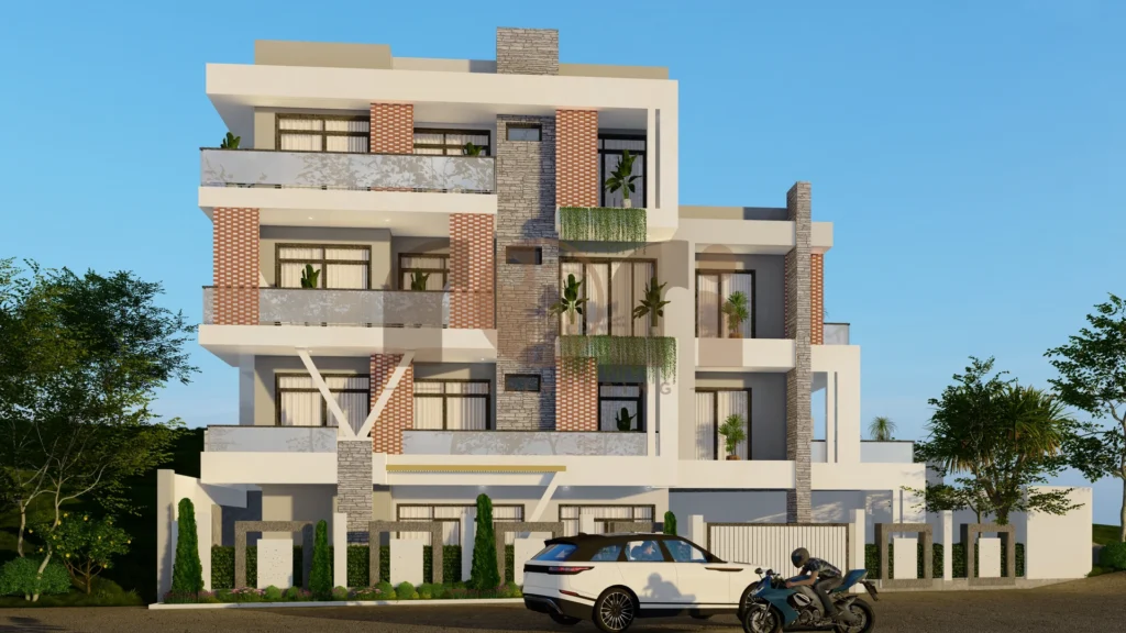 3D visualization of a modern family house, showing why design comes first when building a house in Rwanda